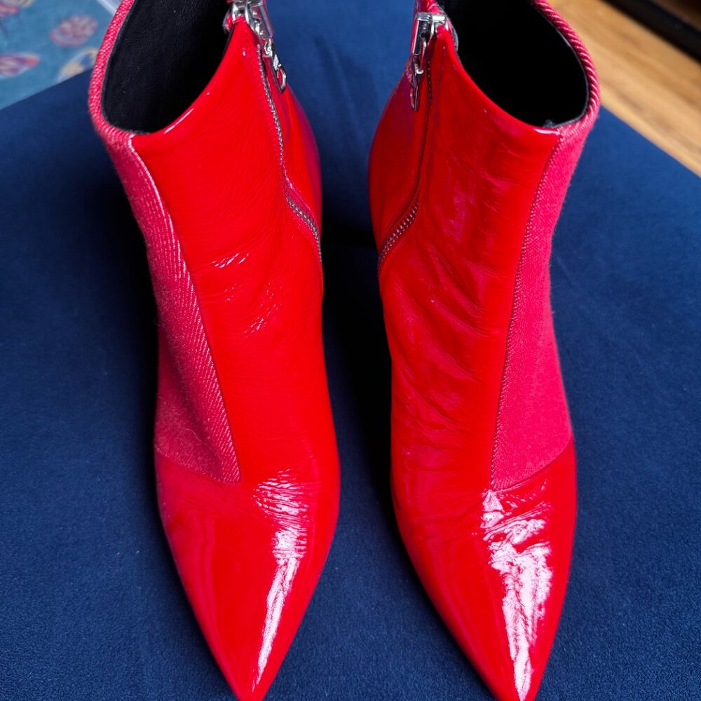 Rag & Bone Beha Pointy Toe Red Boot Size 38/8 - image 8